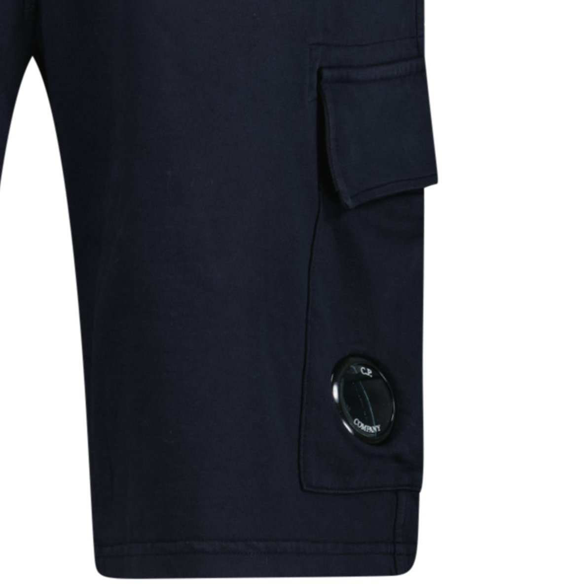 CP Company Light Fleece Lens Sweat Shorts Navy