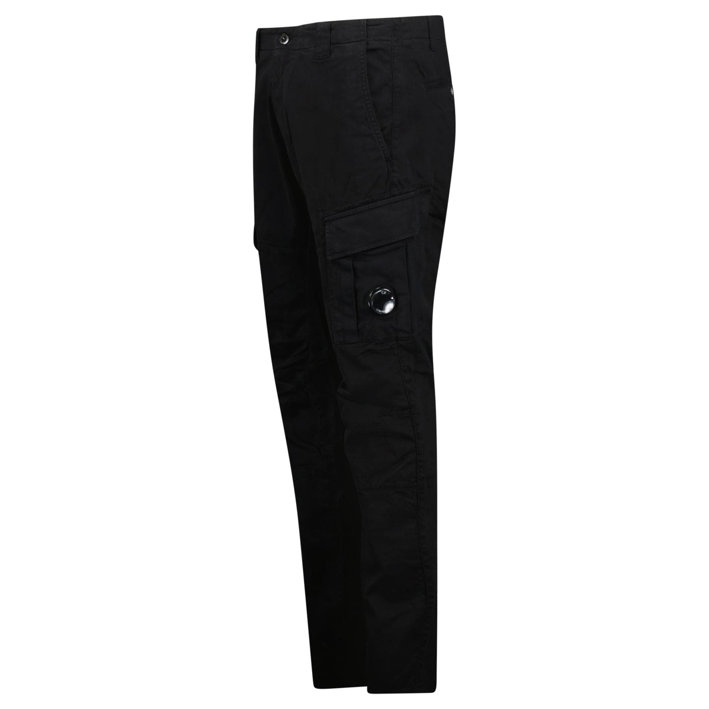 CP Company Stretch Sateen Ergonomic Lens Double Cargo Pants Black