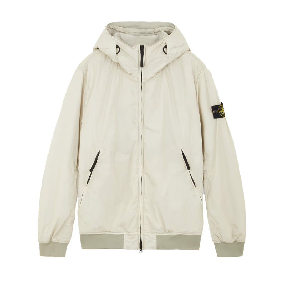 Stone Island Garment Dyed Crinkle Reps R-Ny With Primaloft In Stucco