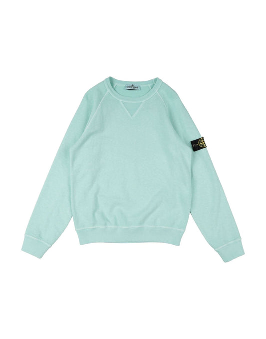 Stone Island 66360 Garment Dyed Sweatshirt In Light Blue
