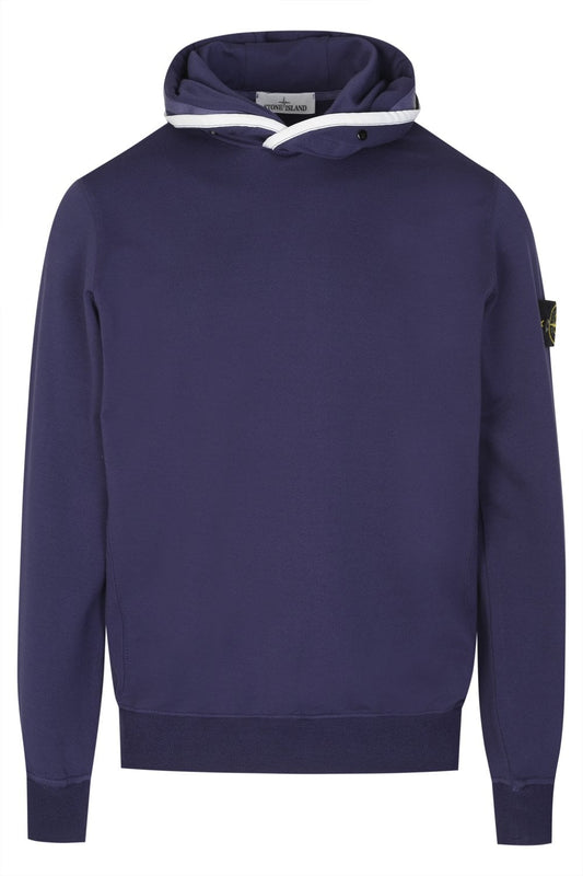 Stone Island Stretch Overhead Hoodie In Blue