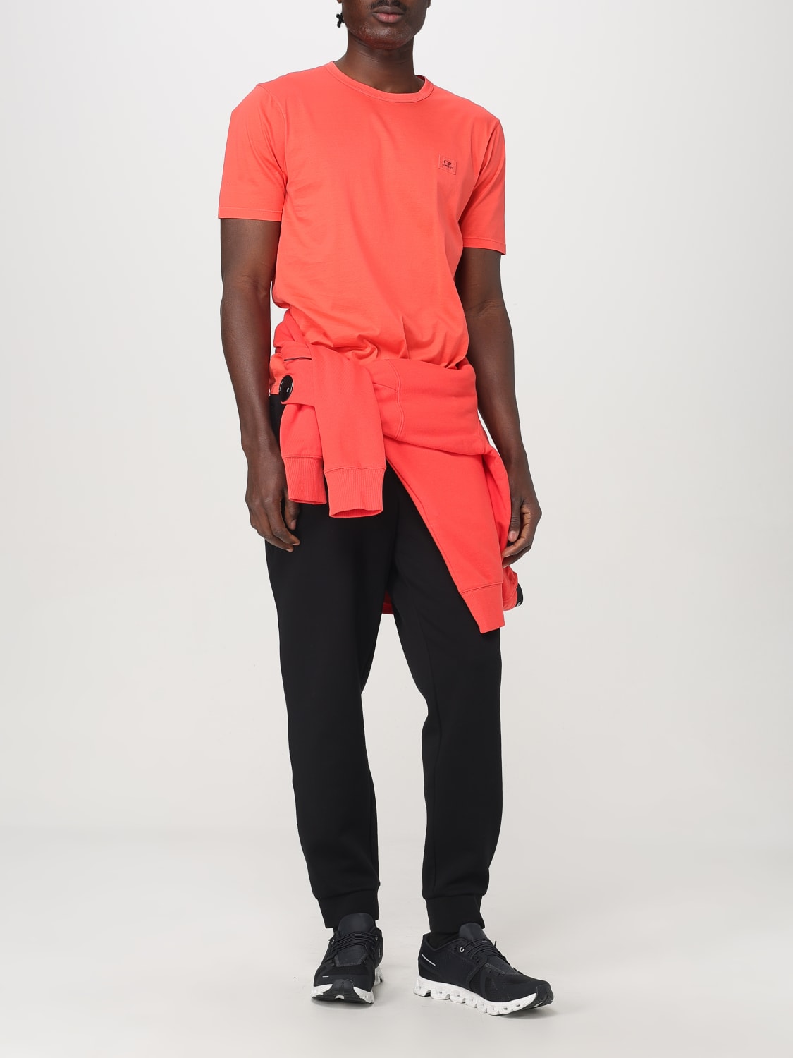 Cp Company 100% Mercerized Cotton Stitch Logo T-Shirt High Risk Red