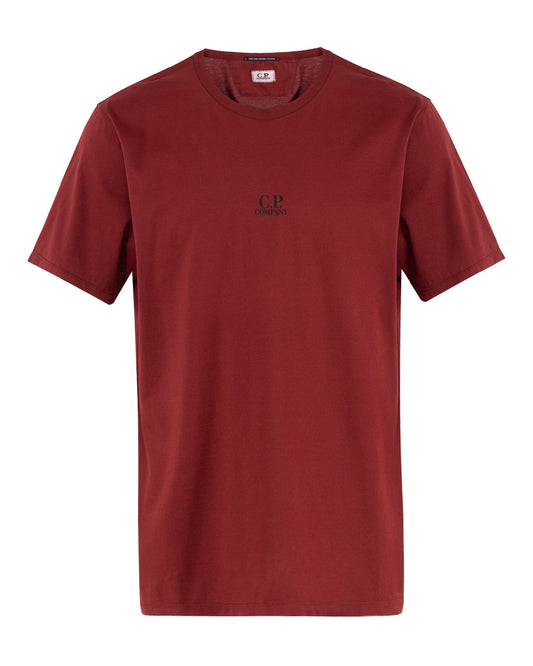 Cp Company Small Centre Logo T-Shirt 048A In Red