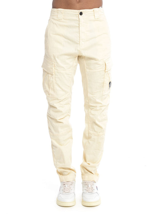 Cp Company 056A Stretch Sateen Cargo Pants In Beige