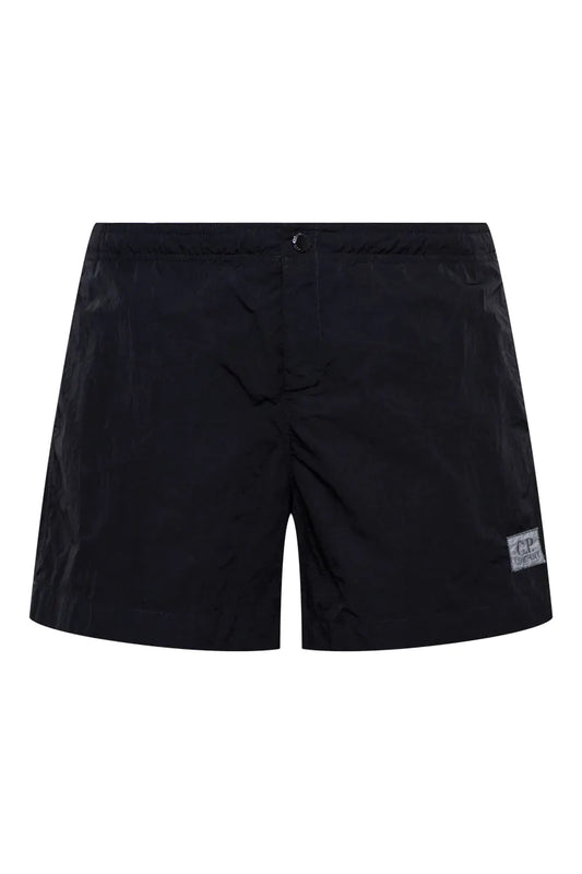 Cp Company 201A Eco Chrome-R Button Swimshorts In Navy