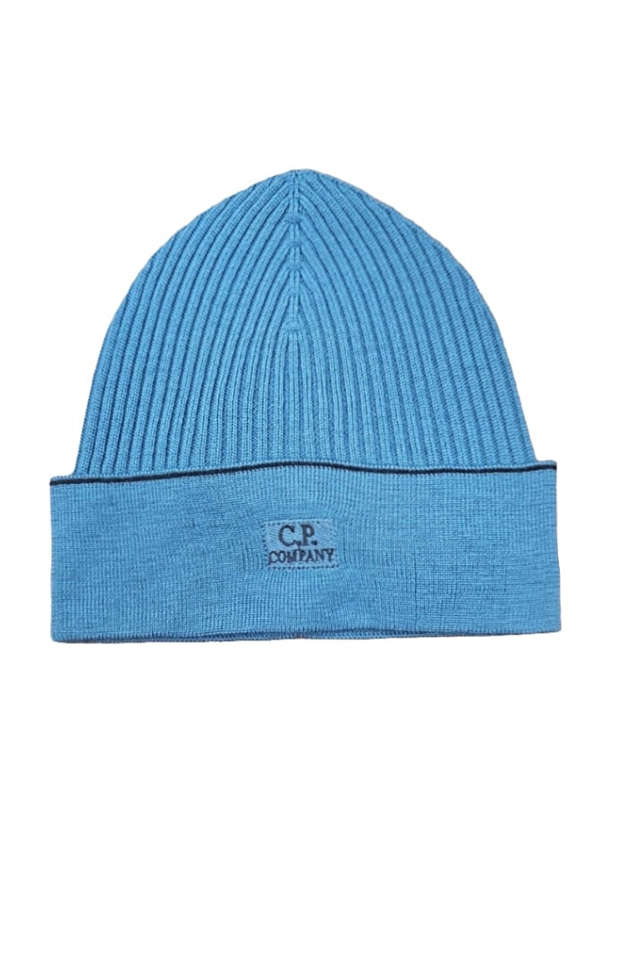 Cp Company Extrafine Merino Wool Beanie Spruce Blue