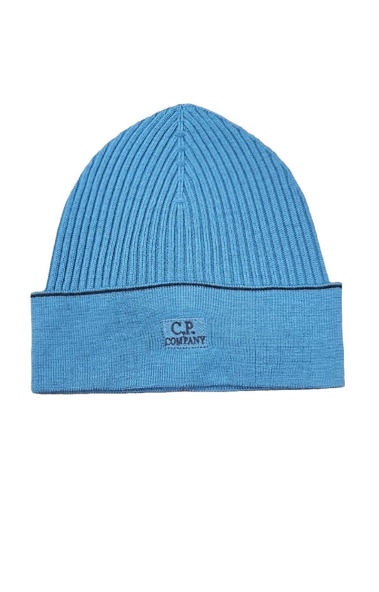 Cp Company Extrafine Merino Wool Beanie Spruce Blue