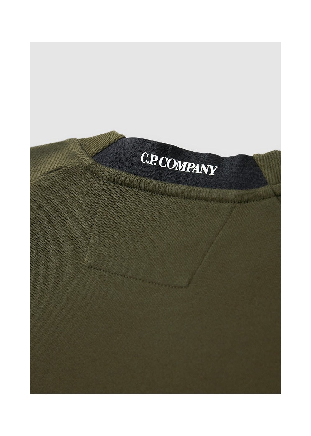 Cp Company Diagonal Raised Cotton Lens Sweatshirt in Ivy Green