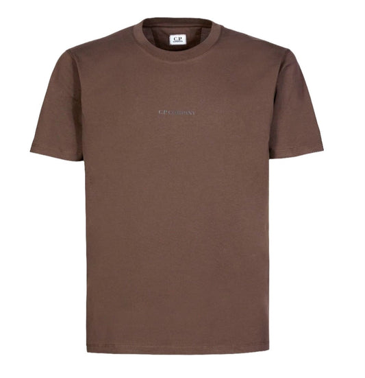 Cp Company Small Centre Logo T-Shirt In Brown