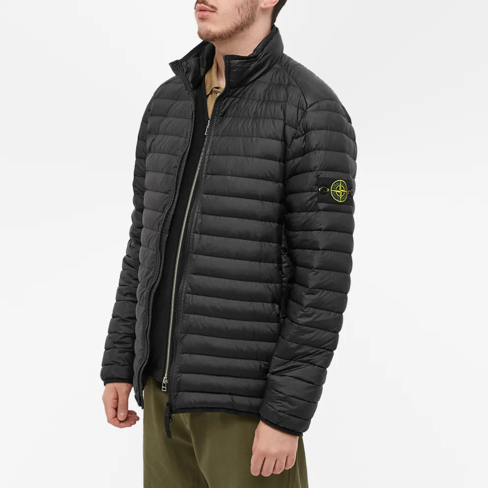 Stone Island Loom Woven Chambers R-Nylon Down Tc Packable Jacket In Black