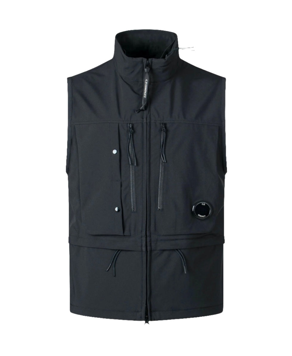 Cp Company Shell Utility Lens Gilet Black