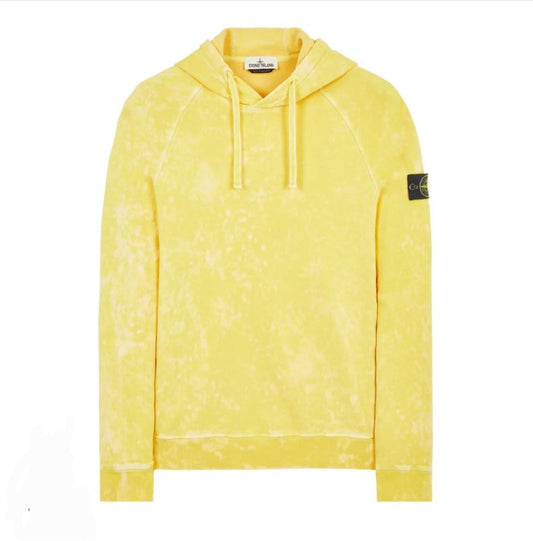 Stone Island Tie Dye Hoodie In Yellow