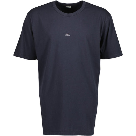 Cp Company Resist Dyed Small Logo T-Shirt in Navy
