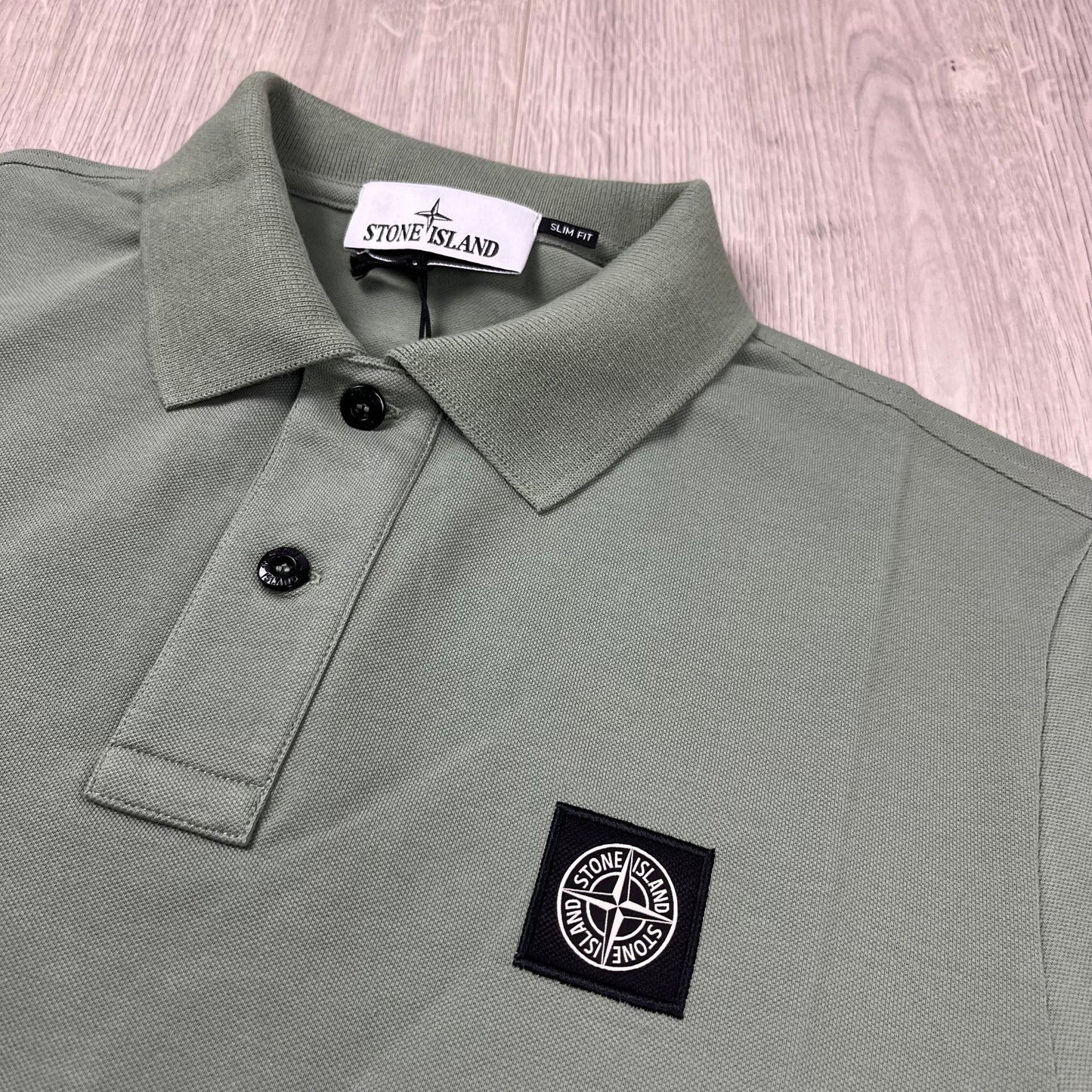 Stone Island Patch Polo Shirt - Sage