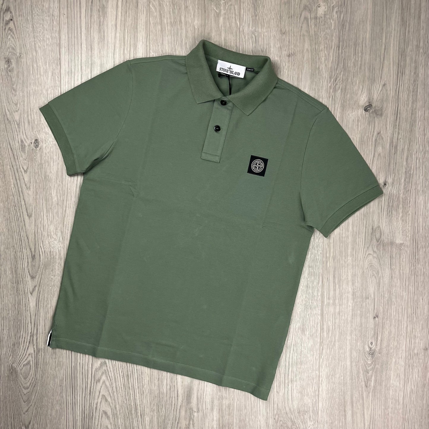 Stone Island Patch Polo Shirt - Sage
